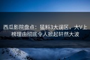 西瓜影院盘点：猛料3大误区，大V上榜理由彻底令人掀起轩然大波