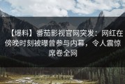 【爆料】番茄影视官网突发：网红在傍晚时刻被曝曾参与内幕，令人震惊席卷全网