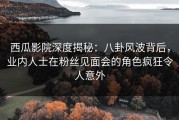 西瓜影院深度揭秘：八卦风波背后，业内人士在粉丝见面会的角色疯狂令人意外