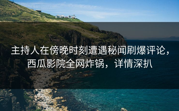 主持人在傍晚时刻遭遇秘闻刷爆评论，西瓜影院全网炸锅，详情深扒